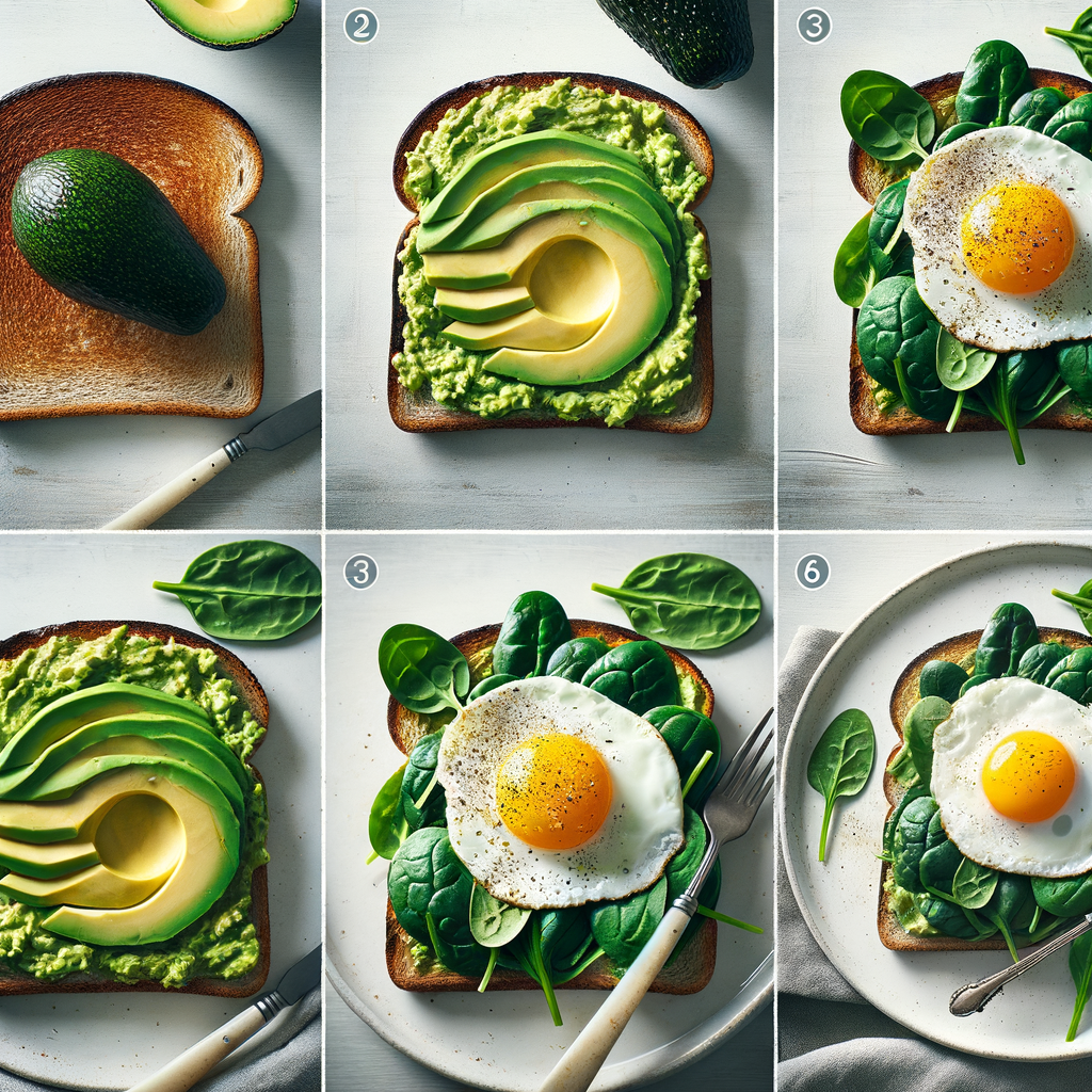 Spinach and Avocado Egg Toast Recipe