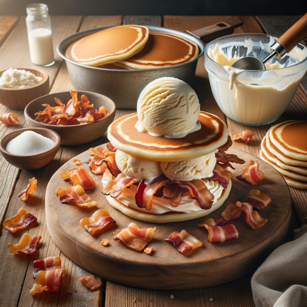 Pancake Bacon Ice Cream Sandwich Recipe