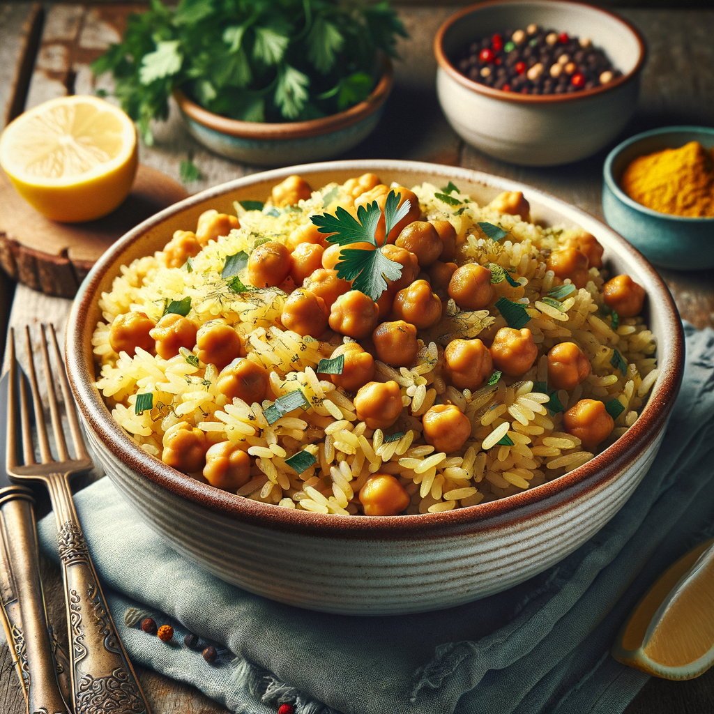 Chickpea Rice Pilaf Recipe - Flavorful Mediterranean Dish