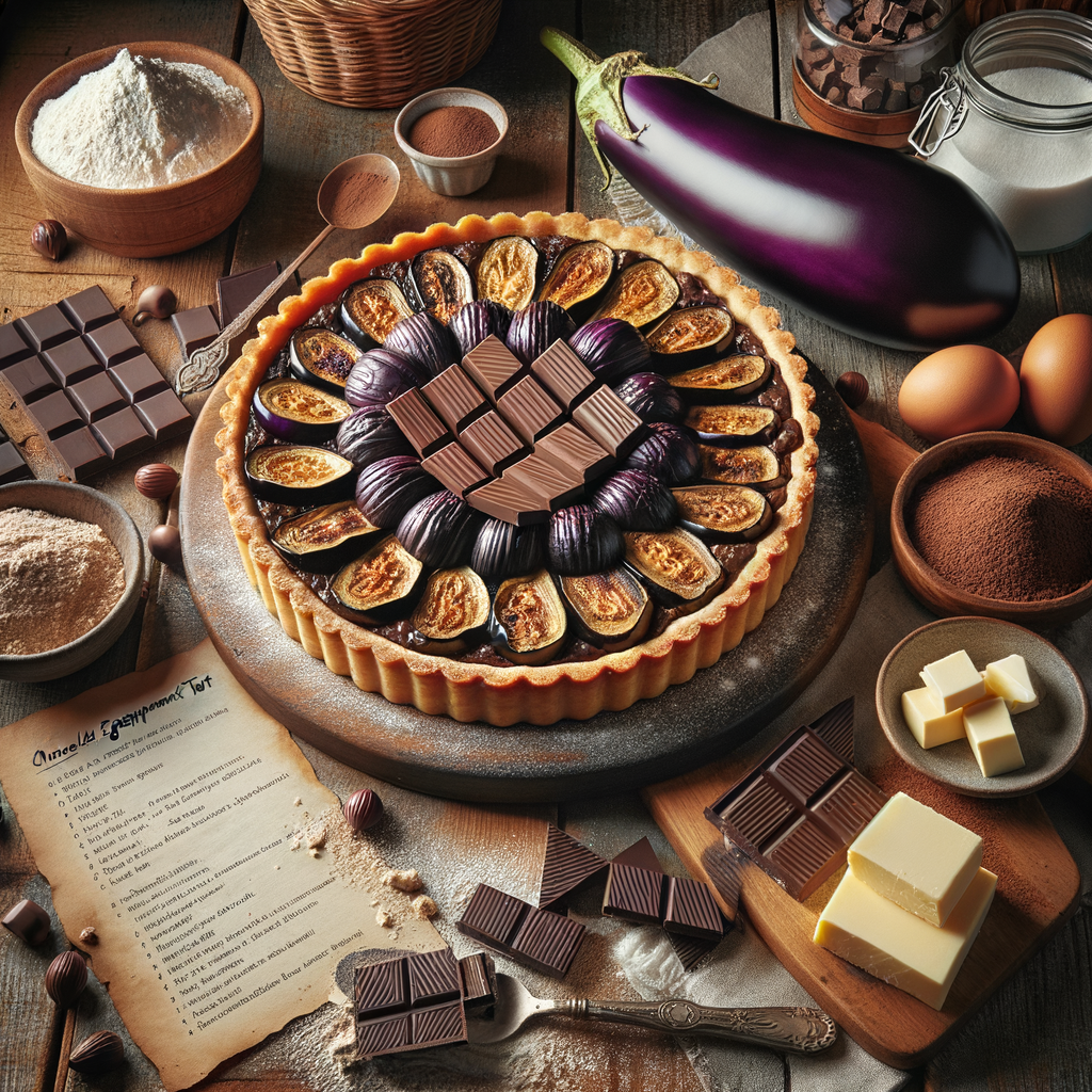 Chocolate Eggplant Tart Recipe