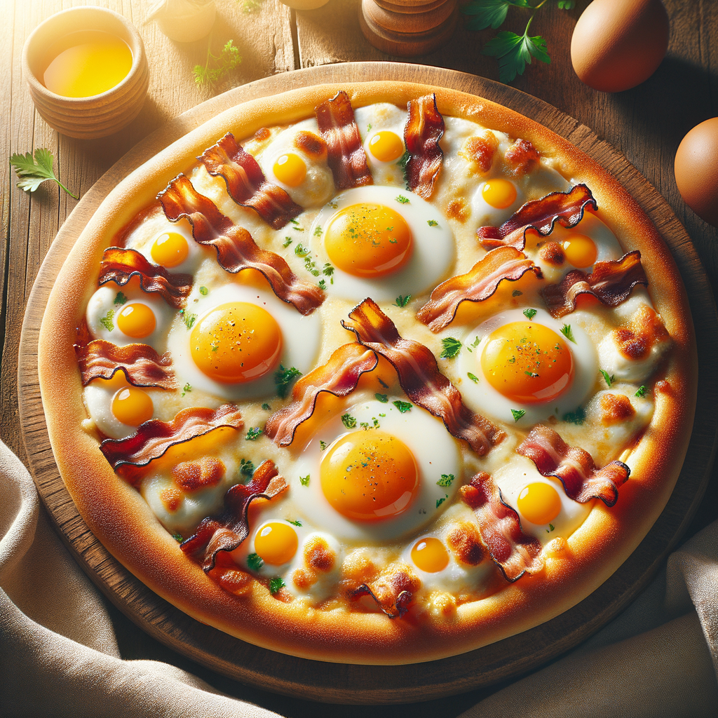 Bacon and Egg Breakfast Pizza Recipe