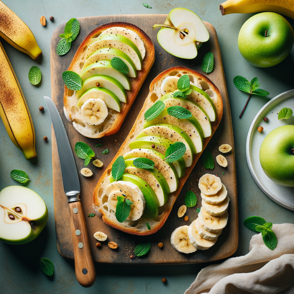 Fruity Italian Crostini Recipe with Apple and Banana