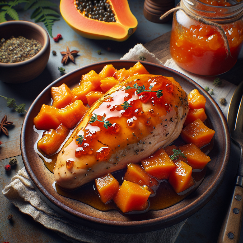 Chicken Breast with Papaya Jam Glaze Recipe