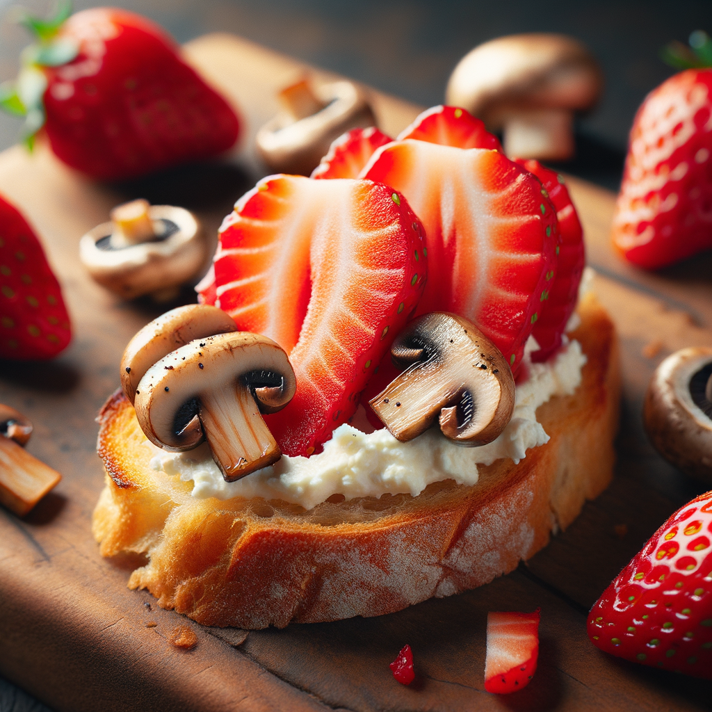 Strawberry & Mushroom Crostini