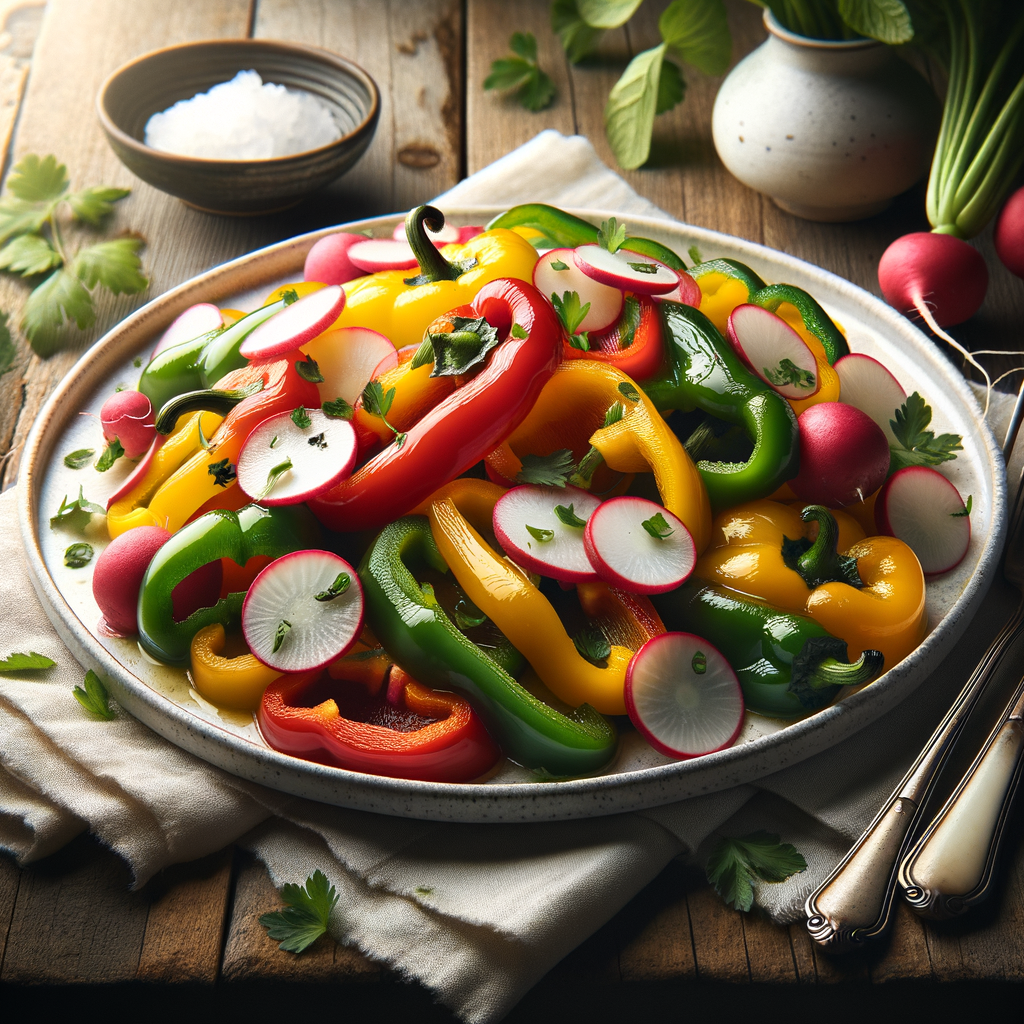 Sauteed Bell Pepper and Radish Medley Recipe