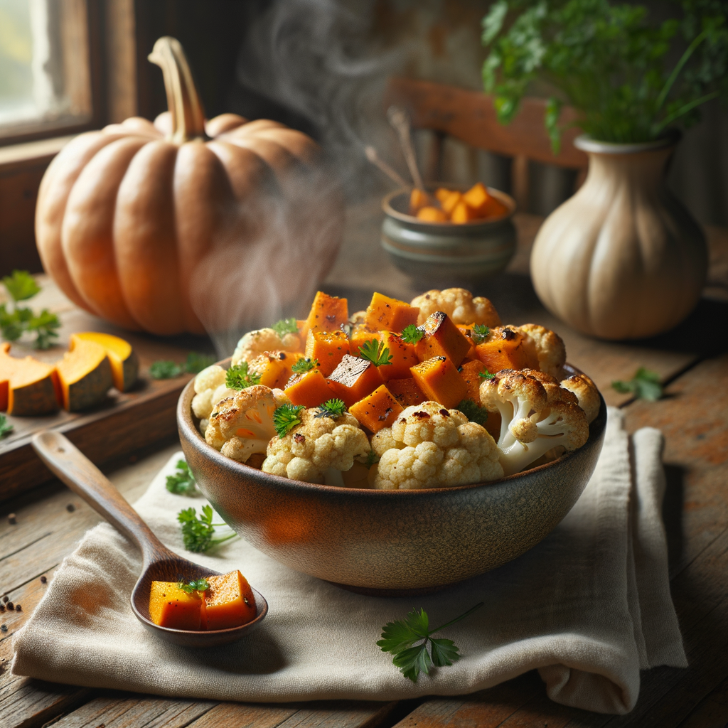 Roasted Cauliflower and Pumpkin Bowl Recipe