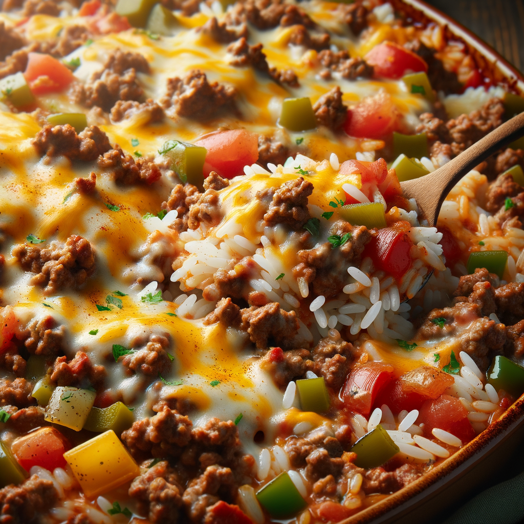 Ground Beef and Rice Casserole Recipe