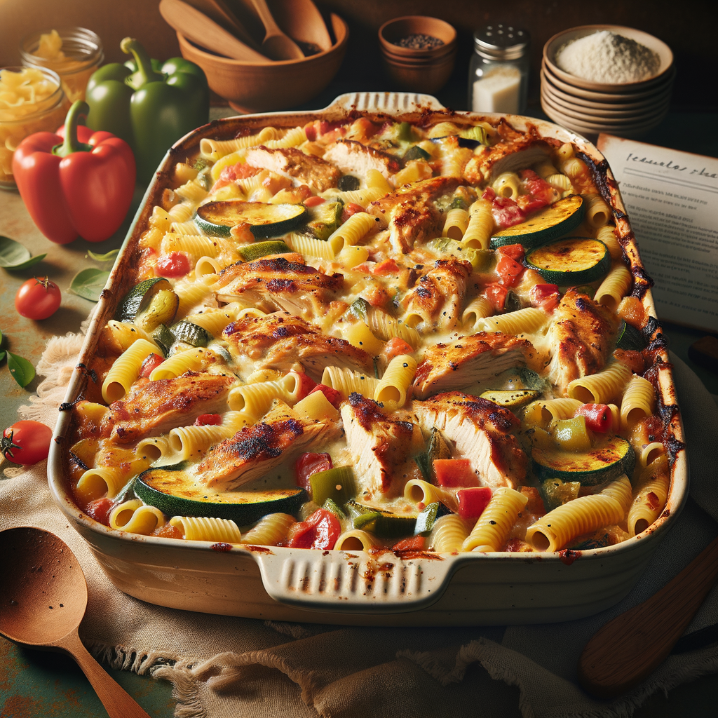 Chicken and Vegetable Pasta Bake Recipe