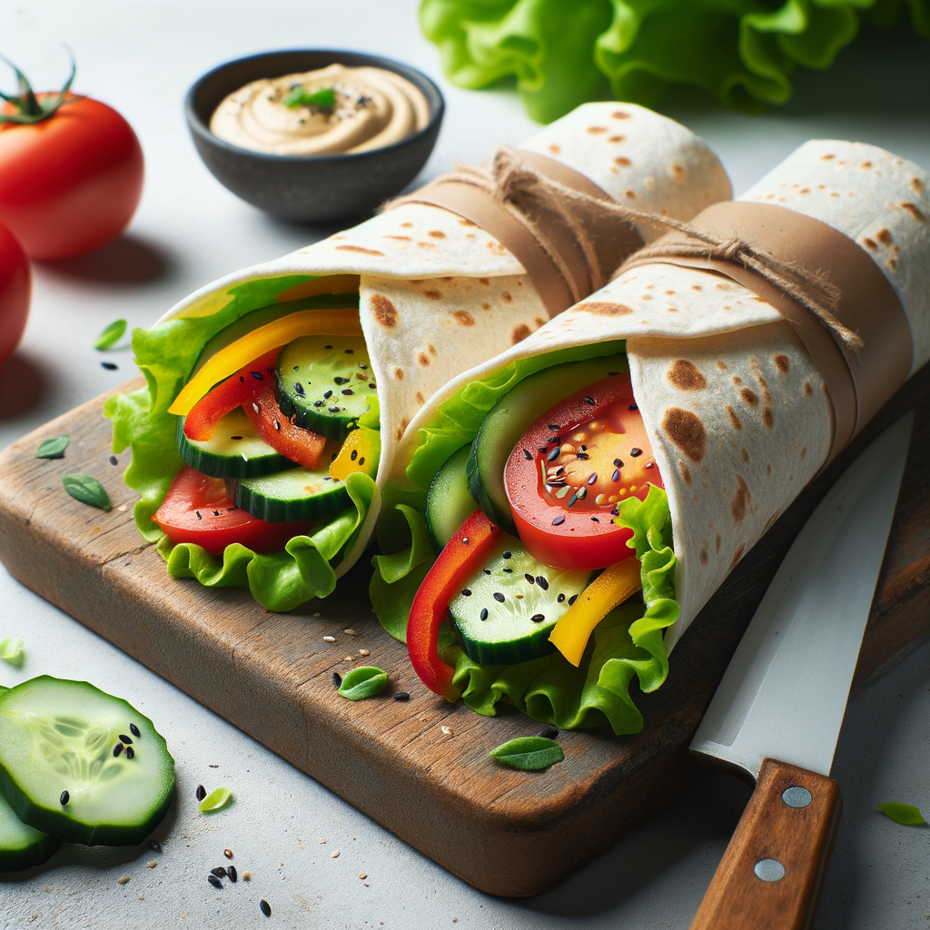 Quick Veggie Wrap - Easy Vegetarian Snack Recipe