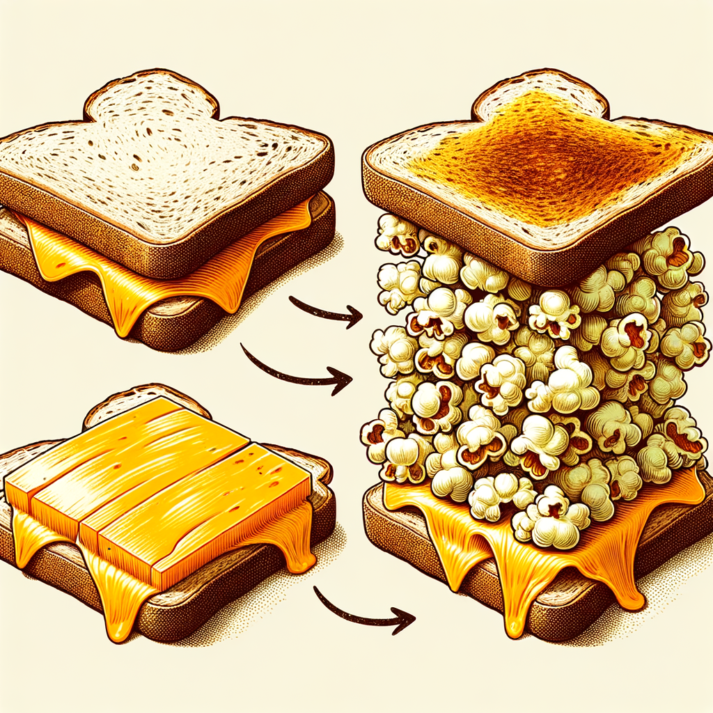 Cheesy Popcorn Sandwich Recipe