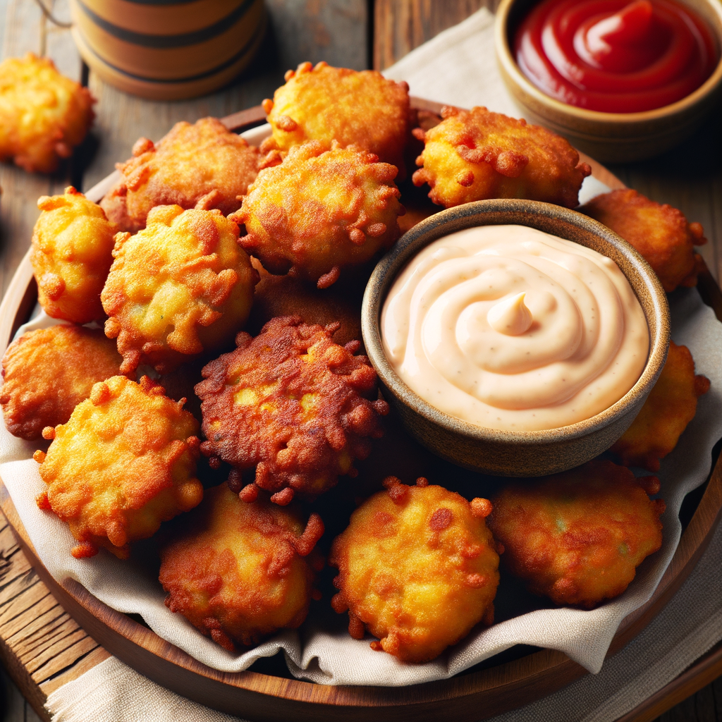 Soya Chunk Fritters with Mayo-Ketchup Dip Recipe