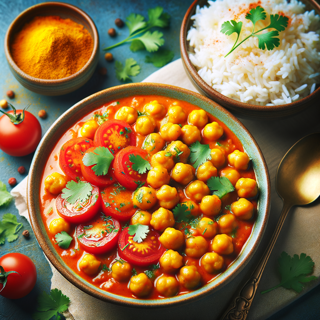 Chickpea Tomato Curry Recipe - Quick and Flavorful Vegetarian Dish