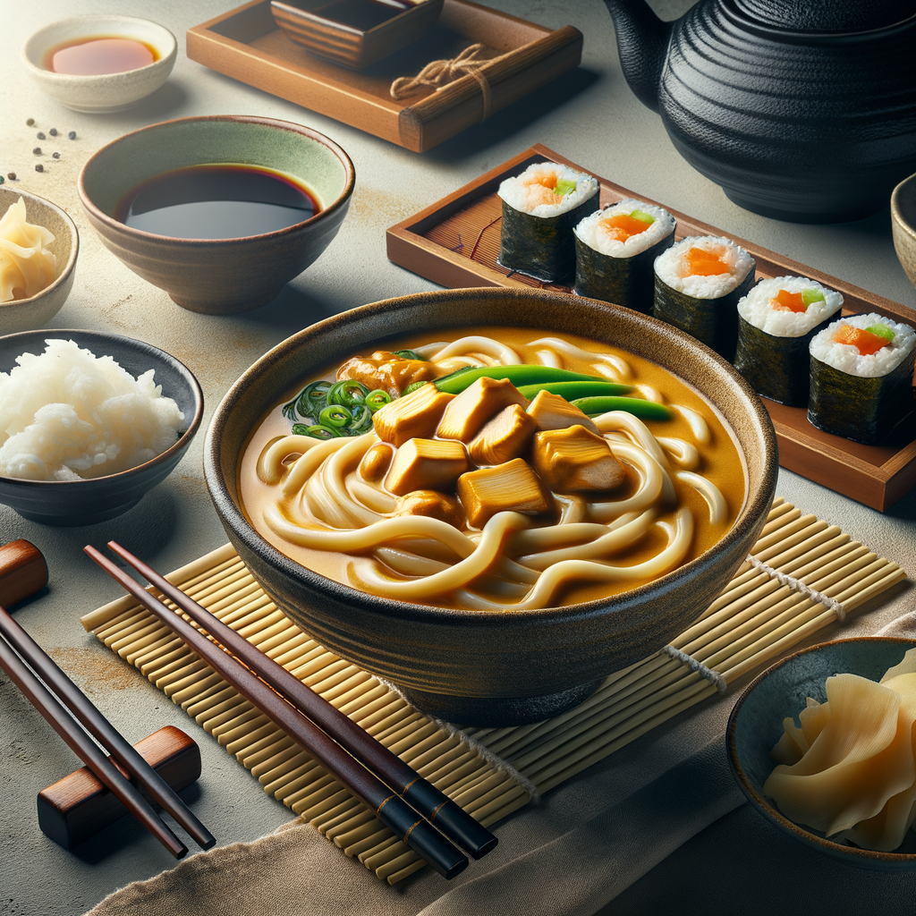 Creamy Curry Udon and Tamago Sushi Recipe