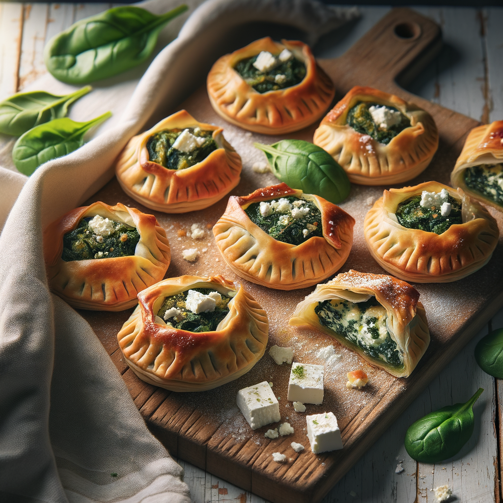 Mini Spinach and Feta Phyllo Pies Recipe