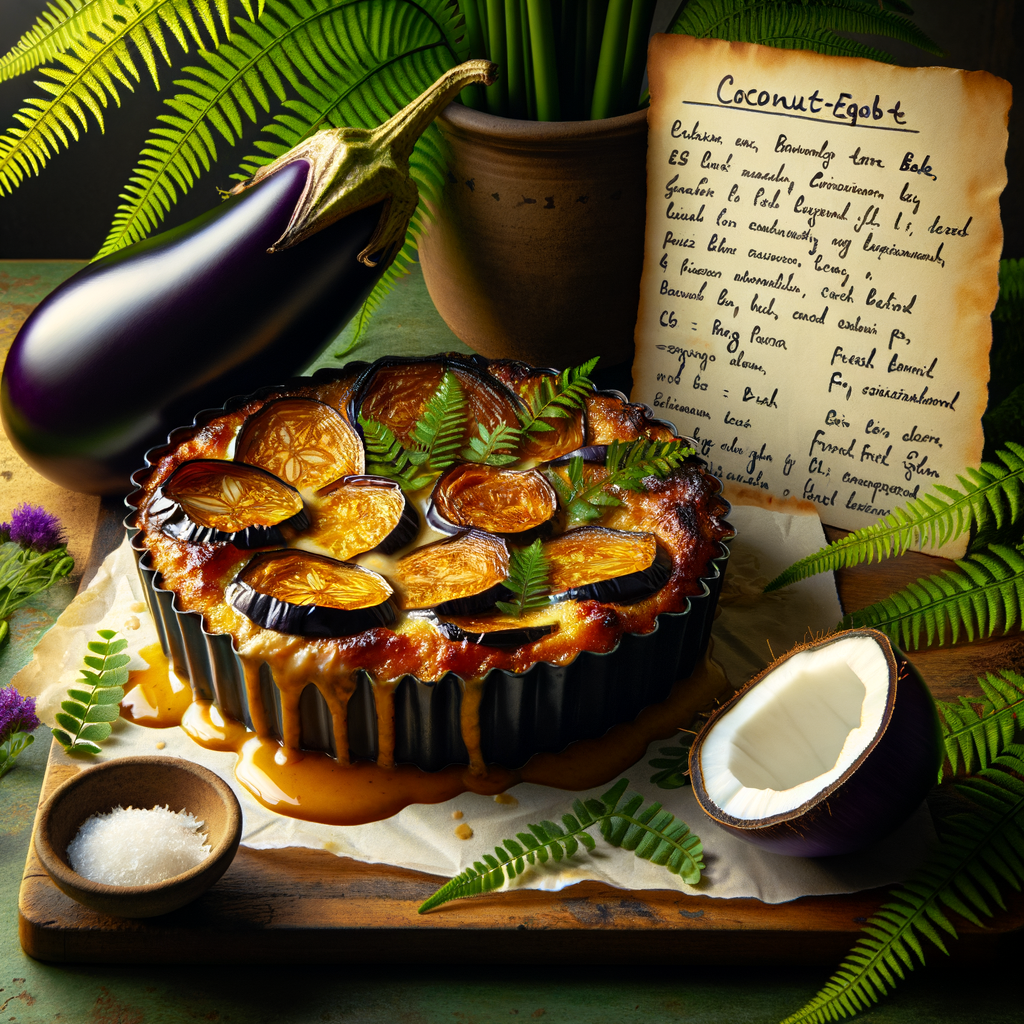 Coconut-Eggplant Bake with Ostrich Fern Tree Sap Recipe