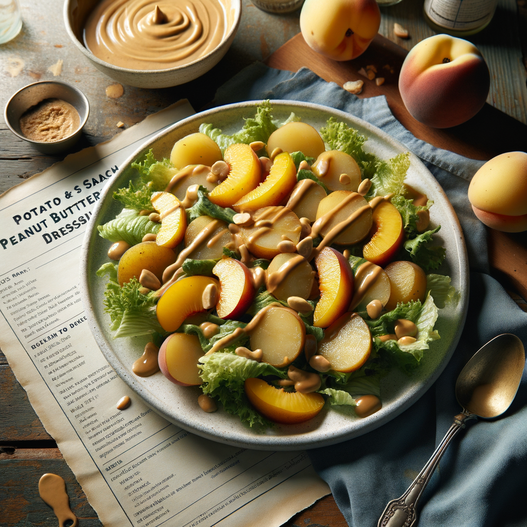 Potato and Peach Salad with Peanut Butter Dressing Recipe