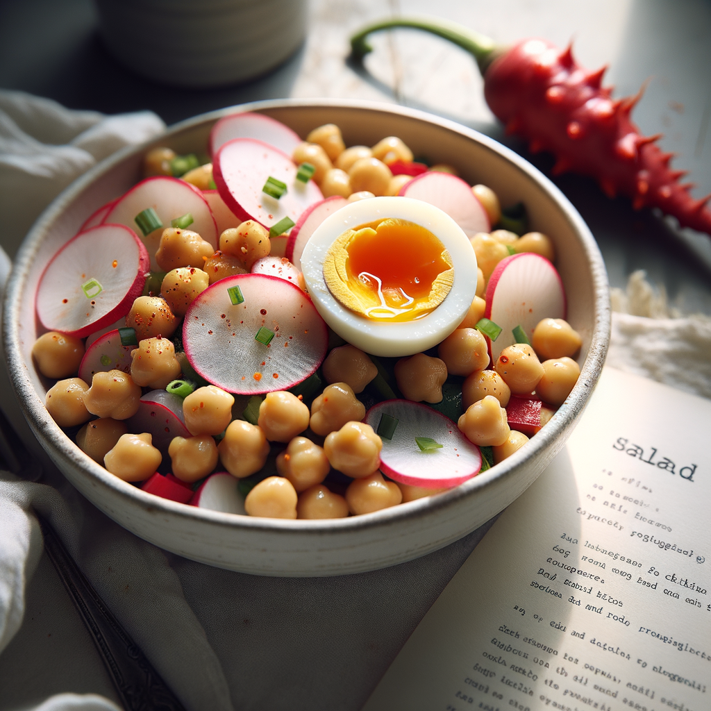 Chickpea & Radish Salad with Scorpion and Egg Recipe