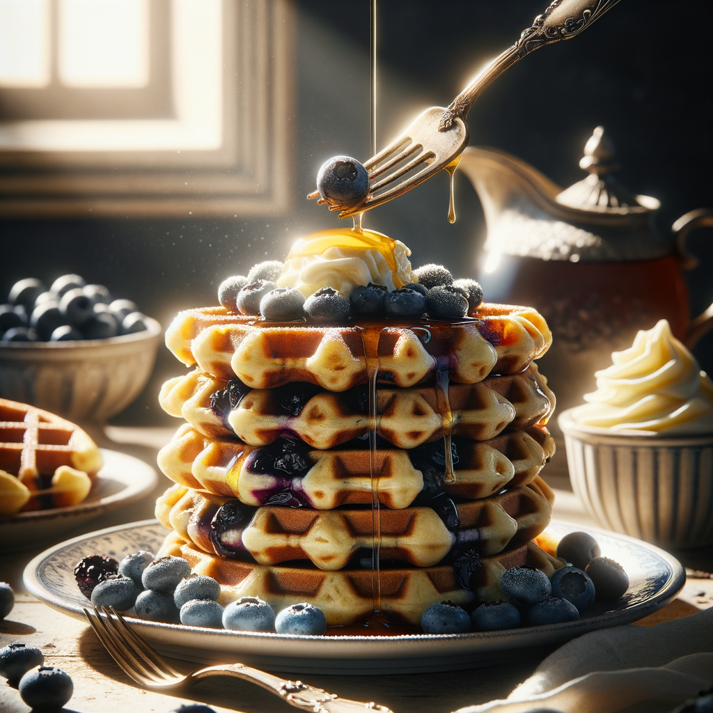 Blueberry Waffle Breakfast Stack Recipe