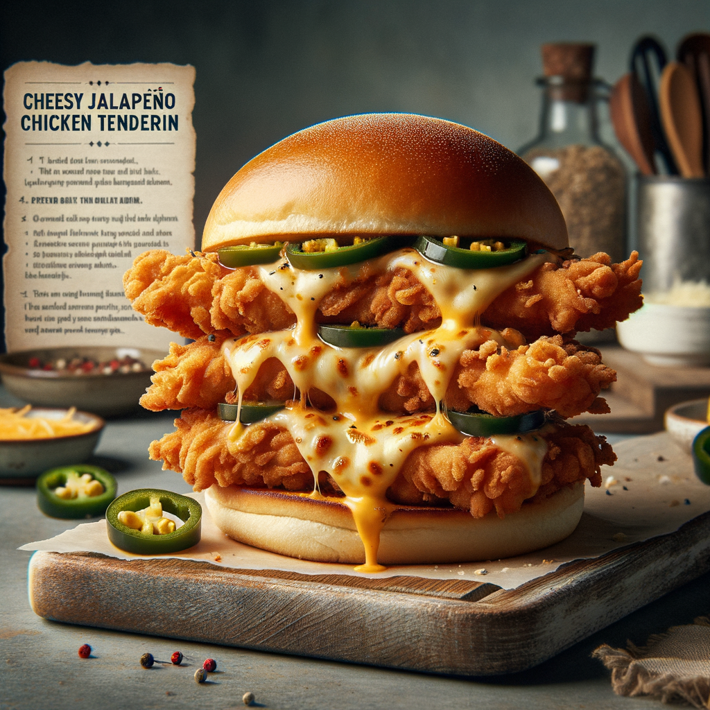 Cheesy Jalapeño Chicken Tenderloin Sandwich Recipe