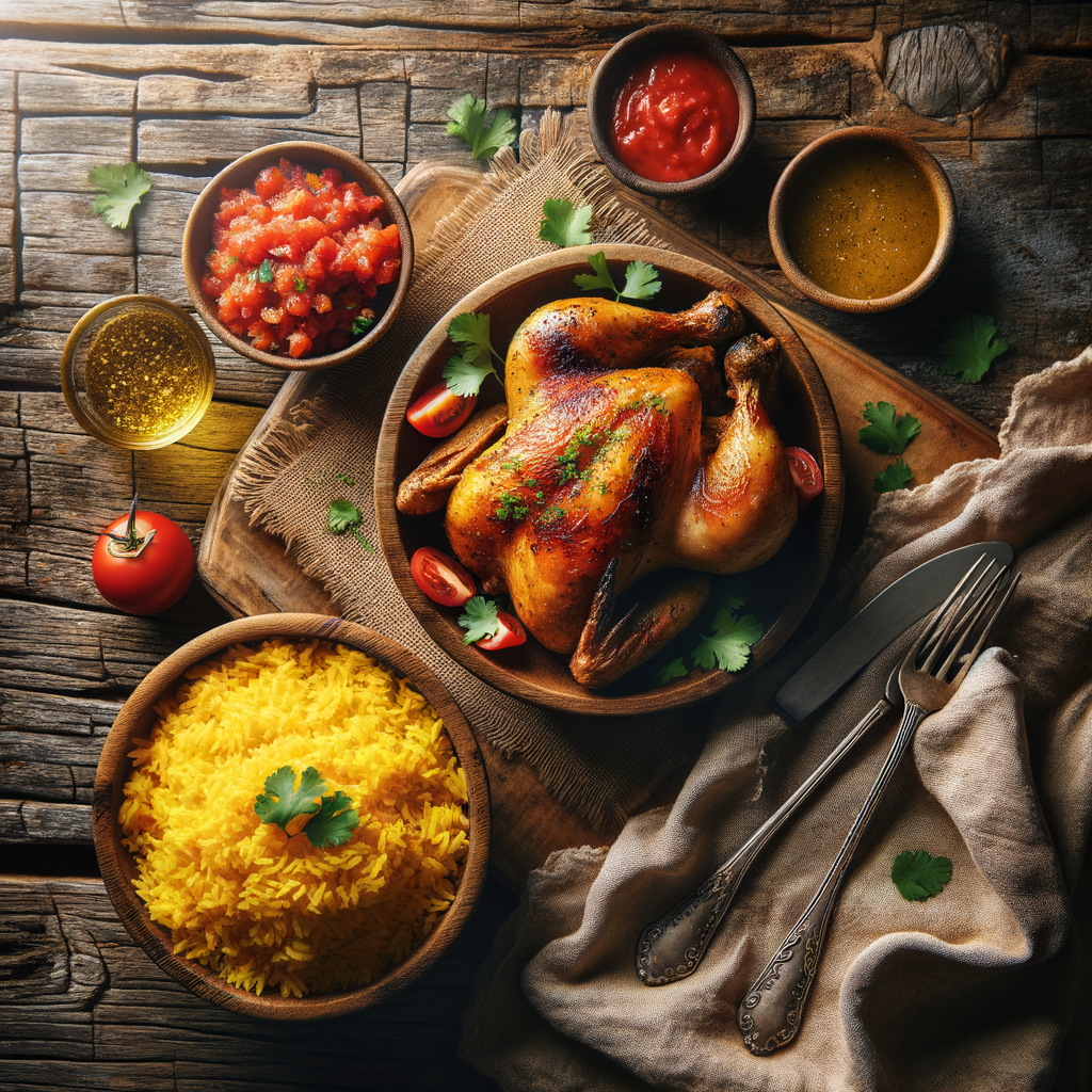 Chicken and Yellow Rice with Crushed Tomato Recipe